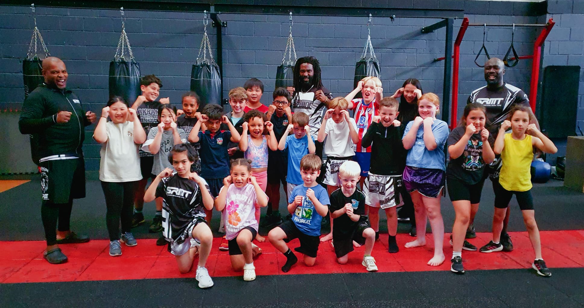 Kids Muay Thai classes at SRMT Broadheath - children learning martial arts